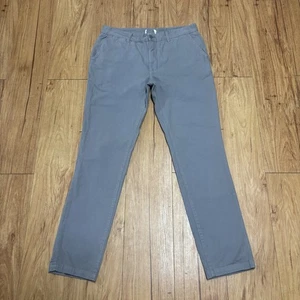 Taylor Stitch The Foundation Hose Herren 34x32 grau Slim Fit Chino Freizeit Reise - Bild 1 von 9