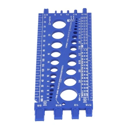 MARKENLOS Blue Nut Bolt Thread Gauge Checker M3 Bis M22 Metrisch Und 4 Bis 3/4 Imper BA