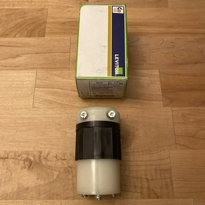 Conector Twist-Lock Leviton 2313 20A 125V 2P 3W puesta a tierra NEMA L5-20R - Imagen 1 de 3
