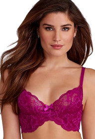 L'Agent Agent Provocateur Bra 32D Cerise Magenta Leola Longline Lace Underwire