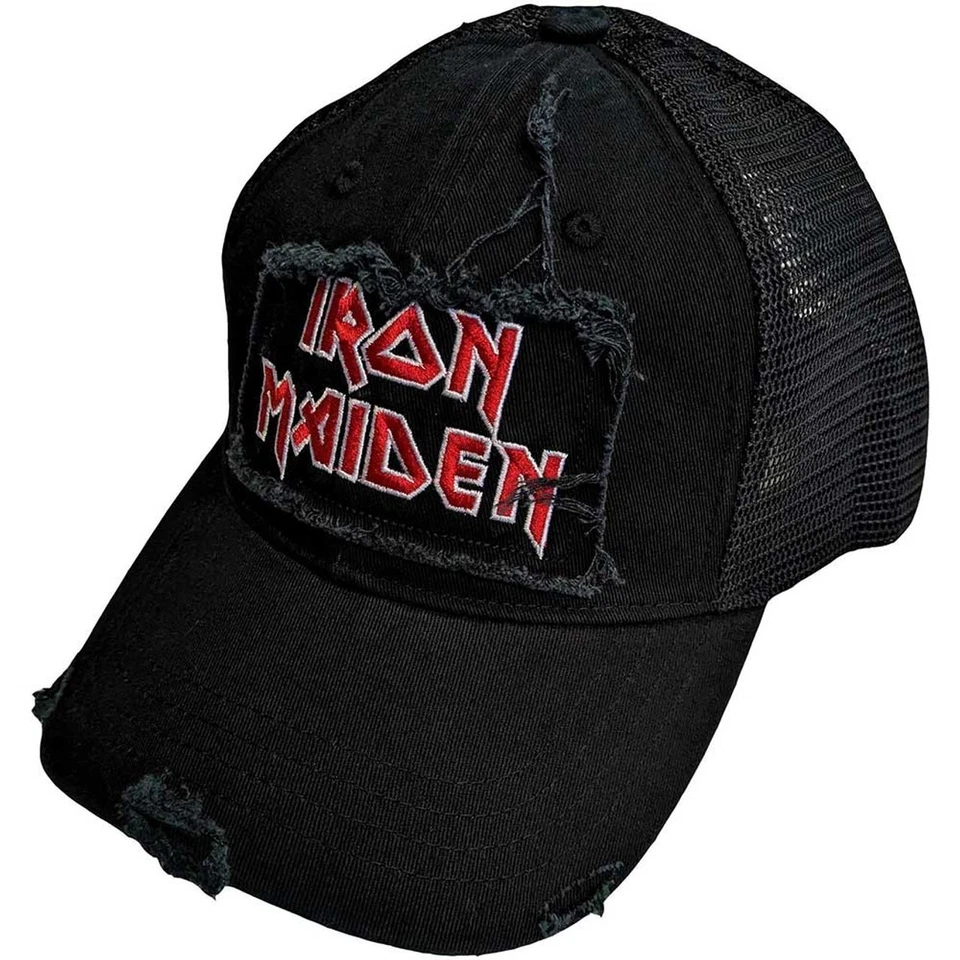 Iron Maiden 'Scuffed Logo' Trucker Cap - NEW OFFICIAL - Image 1 of 1