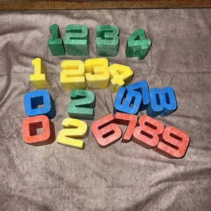 Vintage 1971 Mattel TUFF STUFF BLOCKS Numbers As Shown - Picture 1 of 5