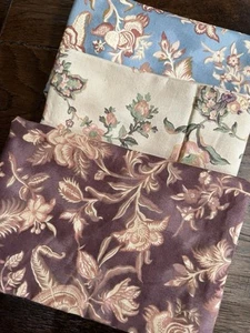 MODA Robyn Pandolph - Almost 2 Yards Total- Purple Floral Cotton Fabric - VTG - Picture 1 of 5