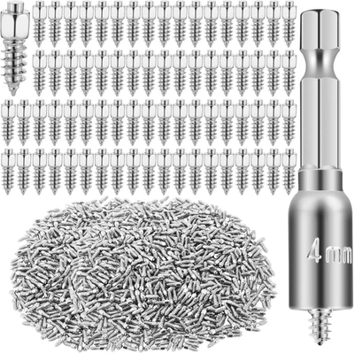 1000 Piezas 4X12Mm Tornillo de Carburo Tacos de Neumático Antideslizantes Nieve Tacos Rueda Neumático Hormiga Foto 1 de 4