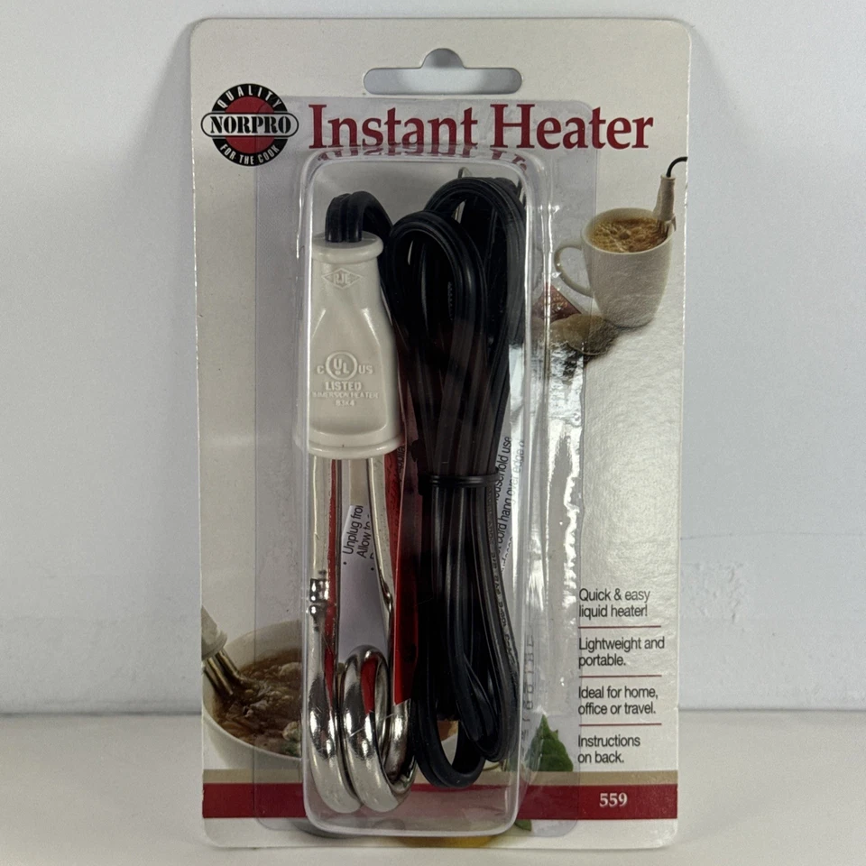 Calentador líquido bobina de inmersión eléctrico instantáneo Norpro - agua café té sopa Foto 1 de 2