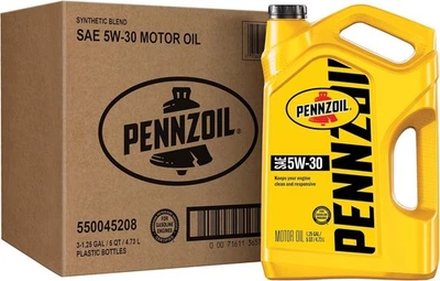 Synthetic Blend Motor Oil 5W-30 5 Quart 3 Pack for Cars and Trucks - Image 1 of 4