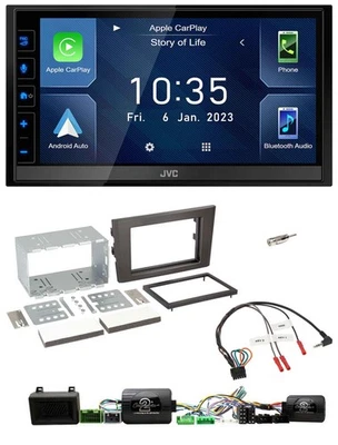 JVC DAB Bluetooth Lenkrad USB 2DIN Autoradio für Volvo XC 90 2004-2014 schwarz - Bild 1 von 4