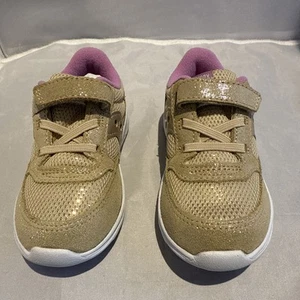 Saucony Baby Jazz Sneaker Gold Sparkle New In Box Toddler Size 7.5 NIB - Picture 1 of 6