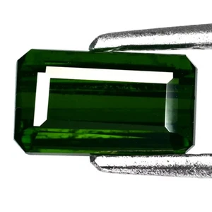 1.67 Ct Lovely Octagan 8.6 x 5 MM 100% Natural Green Mozambique Tourmaline !!! - Picture 1 of 4