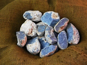 3000 Carat Lots of Rare High End Angelite Rough - Plus a FREE Faceted Gemstone - Picture 1 of 5