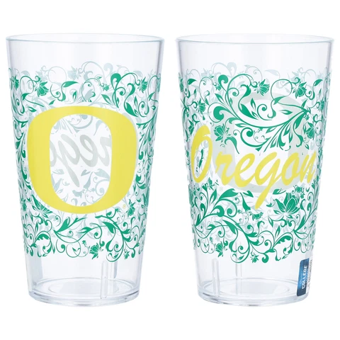 Oregon Ducks 24oz. Two-Pack Tritan Floral Tumbler Set Cover