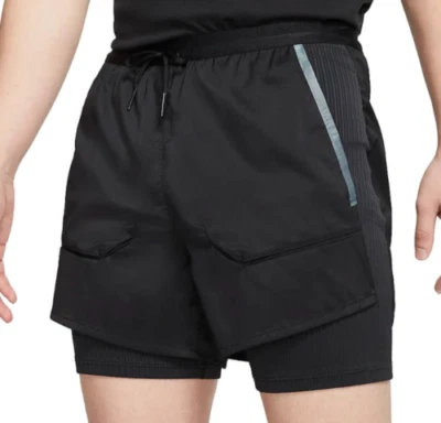 Nike Hombres 2 en 1 Tech Pack Pantalones Cortos para Correr XL Negro Reflectante CT2379 010 NUEVO Foto 1 de 4