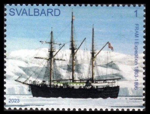 SVALBARD SPITSBERGEN 2023 SHIP FRAM I NANSEN POLAR EXPEDITION MNH LOCAL STAMPS - Image 1 of 1