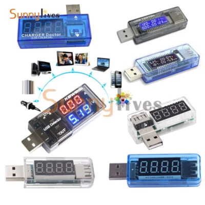 1Pcs USB Volt Current Voltage Doctor Charger Capacity Tester Meter Power Bank - image 1 of 4