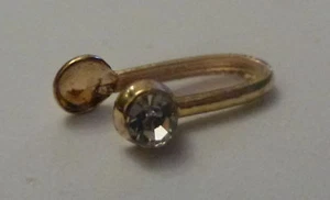 Sparkly Crystal Indian Nose Clip - Gold Finish (2) - Picture 1 of 1