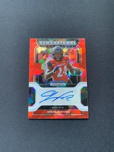 2022 Prizm Draft Picks Jerome Ford Red Cracked Ice  Auto No. SS-JFO - Picture 1 of 1