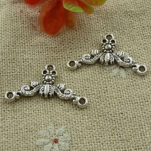 Envío gratuito 170 piezas conectores de flores de plata tibetana 26x14mm L-3128 - Imagen 1 de 4