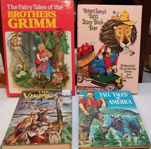 Four Children's Books  Wonderful Stories + Illustrations HC 3 printed boards+1DJ - Bild 1 von 23