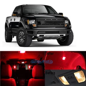 7x Kit de paquete interior de luces LED rojas para Ford Raptor 2010-2014 o F-150 + herramienta - Imagen 1 de 6