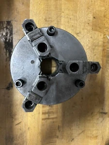 3 Jaw 5" Self centering lathe Chuck 1" Bore Scroll 2 Piece Jaws Unknown Brand - Picture 1 of 11