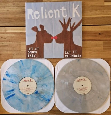 Relient K Let It Snow Baby Let it Reindeer Vinyl 2xLP Blue Clear Swirl Like New - Image 1 of 4