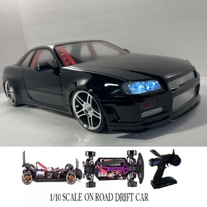 1/10 SCALE Custom Painted RC DRIFT CAR Nissan Skyline Gtr R34 RTR - Picture 1 of 12