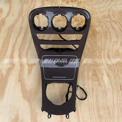 Console central de fibra de carbono genuíno Mercedes OEM W205 C63s AMG Ed 1 A2056800803 - Imagem 1 de 4
