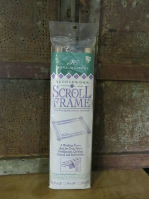 Homecrafters Scroll Needlework Frame 6" X 12" Cross Stitch-Needlepoint Wood - Image 1 of 4