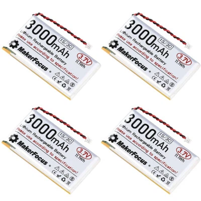 4 Stück 3000mAh 3,7V 1S ESP32 Lithium Batterien Micro JST 1,25 Stecker Lipo Akku - Bild 1 von 4