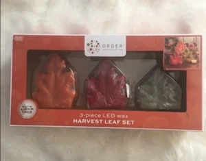 3-teiliges LED WACHS ERNTE BLATT SET - Bild 1 von 4