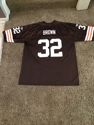 NFL Reebok Throwbacks Vintage  JIM BROWN #32 Cleveland Browns Jersey - 2XL Cover