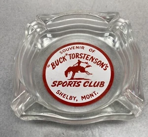 Vintage Buck Torstenson’s Sports Club Ashtray Cowboy Western Montana - Picture 1 of 7