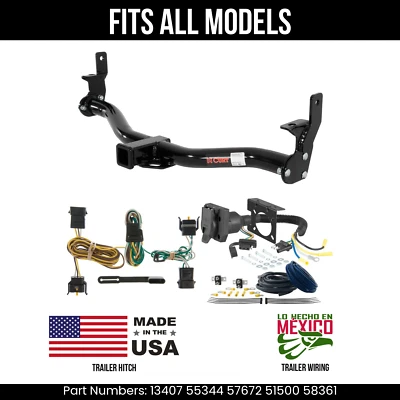 For 02-03 Ford Explorer Sport Trac Trailer Hitch +7 Pin Wiring All Trim Curt - Image 1 of 4