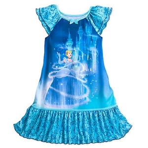 Disney Store Princess Cinderella Nightshirt Nightgown Princess Blue New - Picture 1 of 27