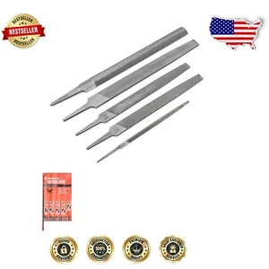Comprehensive 5-Piece File Set: 6" Slim Taper, 8" & 10" Mill Files for All Tasks - Picture 1 of 3