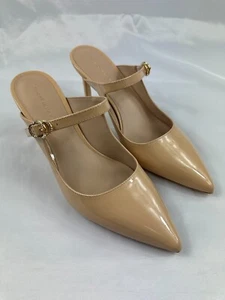Stuart Weitzman Crystal Buckle 75 Patent Mule Women's - Picture 1 of 12