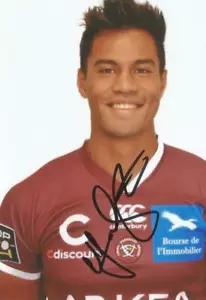 UNION BORDEAUX BEGLES RUGBY: UJ SEUTENI SIGNED 6x4 PORTRAIT PHOTO+COA - Picture 1 of 1