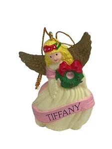 Vintage Christmas Blonde Angel  Ornament Tiffany Plastic 3” - Picture 1 of 8