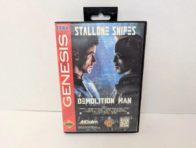 Demolition Man (Sega Genesis, 1995) Box & Cartridge No Manual Tested - Image 1 of 4