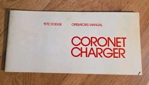 1972 72 Dodge Charger Coronet owners manual ORIGINAL literature guide - Picture 1 of 6
