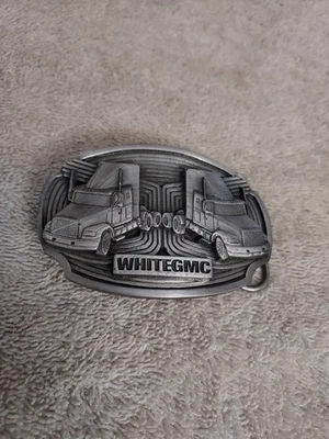 Vintage 1990 Tonkin, Inc blanco GMC Trucker hebilla de cinturón - nuevo  Foto 1 de 4