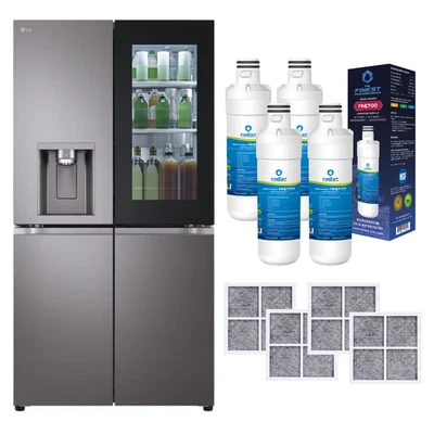 LG Replacement Water Filter 4x FINE 700 + 4x LT120F-WF for GF-V700BSLC - image 1 of 4