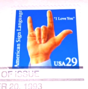 Deaf Communication - Sign Language - 1993 22kt Golden Replica Stamps - Picture 1 of 4