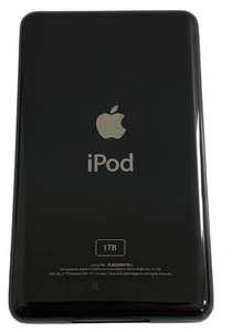 Black Back Plate Apple iPod Classic 6th 7th Housing Rear Thin Cover 1TB Rear - Picture 1 of 1