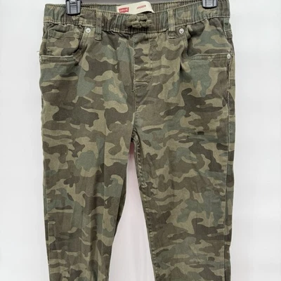 Pantalones de chándal Levi's verde camuflaje tiro medio juveniles ajustados pierna cónica niños talla 16 Foto 1 de 4