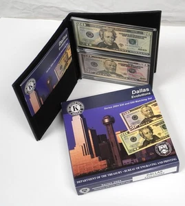 SERIES 2004 DALLAS EVOLUTIONS SET, MATCHING $20 & $50 SERIAL NUMBERS - Picture 1 of 4