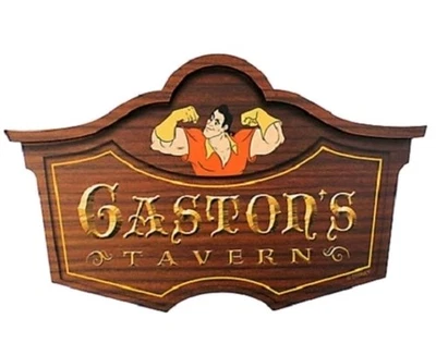 DISNEY PARKS GASTON TAVERN WALL ART SIGN WALT DISNEY WORLD Gaston's VILLAINS WDW - Image 1 of 3