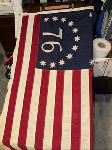 Barras estrellas vintage Pioneer Flag Bicentenario 76 EE. UU. 31x55 3 pies x 5 pies🚀💯 - Imagen 1 de 9