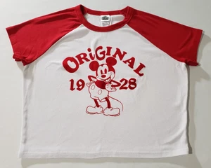Camiseta corta gráfica Disney talla L (12/14) Mickey Mouse blanca roja - Imagen 1 de 4
