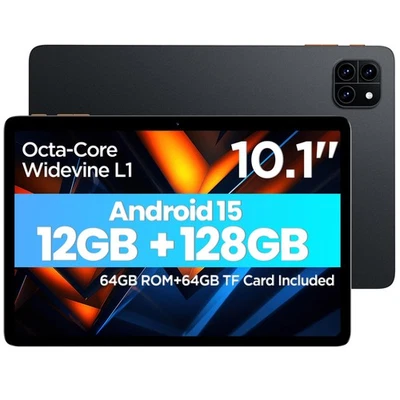 Android Tablet,10.1 Inch Android 15 Tablet with Octa-Core Processor,12GB RAM+... - Image 1 of 4